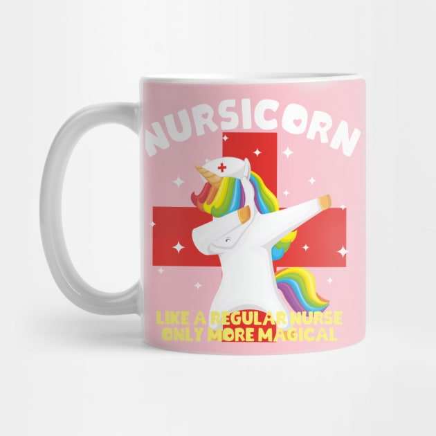 Nursicorn Dabbing Unicorn Funny Nurse by RUS